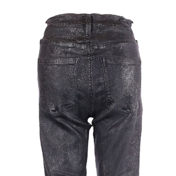 Citizens of Humanity Rocket High Rise Skinny Jeans Refraction Metallic Black 26 - Picture 5 of 11